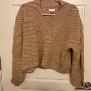 Top Shop Ribbed V-Neck Sweater